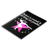 GLAUBEN SIE AN IHRE GYMNASTIKZIELE UND TRÄUME NOTIZBLOCK (Linke Seite)