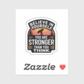 Glauben Sie an Ihre Kraft - Motivierend Aufkleber (Blatt)