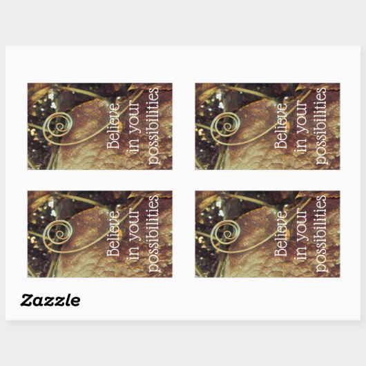 Glauben Sie an Ihre Möglichkeiten Aufkleber (Blatt)