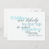 Glauben Sie an Ihre Motivierend Kinderquote Postc Postkarte (Vorne/Hinten)