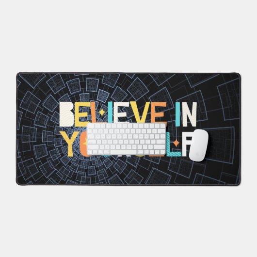 Glauben Sie an Ihre selbst Abstrakte Schreibtischm Schreibtischunterlage (Tastatur & Maus)