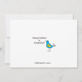 Glauben Sie an Ihre selbst_flache Karte 7" x 5" (Rückseite)