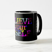Glauben Sie an Ihre selbst individuelle Name Tasse (VorderseiteRechts)