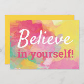 Glauben Sie an Ihre selbst inspirierende Wasserfar Dankeskarte (Vorne/Hinten)