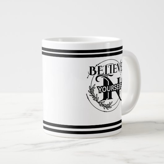 Glauben Sie an Ihre selbst Motivierend Kaffee-Tass Jumbo-Tasse (Vorderseite Rechts)