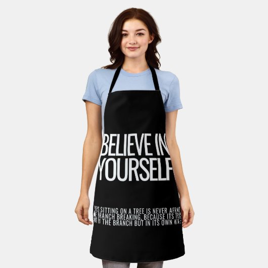 Glauben Sie an Ihre selbst Motivierend Schürze (Getragen)