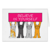 Glauben Sie an Ihre selbst Niedlichen Cartoon Katz (Vorderseite (Horizontal))