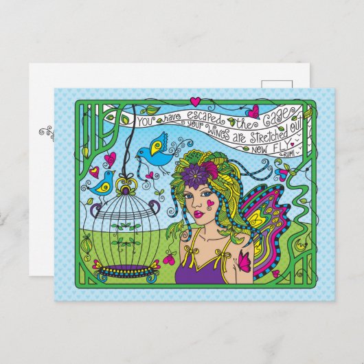 Glauben Sie an Ihre selbst_ Postkarte (Vorne/Hinten)