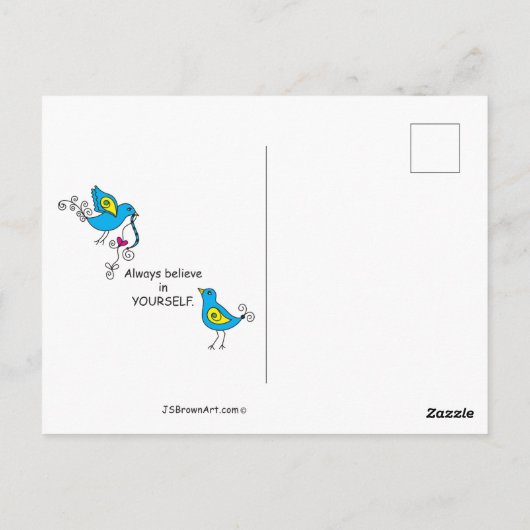 Glauben Sie an Ihre selbst_ Postkarte (Rückseite)