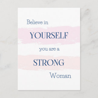 Glauben Sie an Ihre selbst Postkarte / Ermutigung