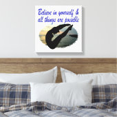 GLAUBEN SIE AN IHRE SELBSTSTÄNDE LEINWANDDRUCK (Insitu (Schlafzimmer))
