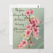 Glauben Sie an Ihre Träume Eleanor Roosevelt Postk Postkarte (Vorne/Hinten)