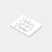 Glauben Sie an Ihre Träume Post-it Klebezettel (angewinkelt)