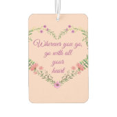 Glauben Sie an Ihre Träume - zweiseitiges Herz Autolufterfrischer (Rückseite)