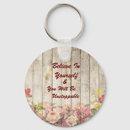 Glauben Sie an Ihren eigenen Button-Schlüsselanhän Schlüsselanhänger (Vorderseite)