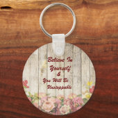 Glauben Sie an Ihren eigenen Button-Schlüsselanhän Schlüsselanhänger (Vorderseite)