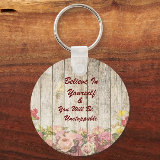 Glauben Sie an Ihren eigenen Button-Schlüsselanhän Schlüsselanhänger (Vorderseite)