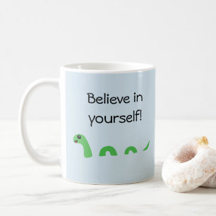 Glauben Sie an Ihren eigenen Cartoon Loch Ness Mon Kaffeetasse