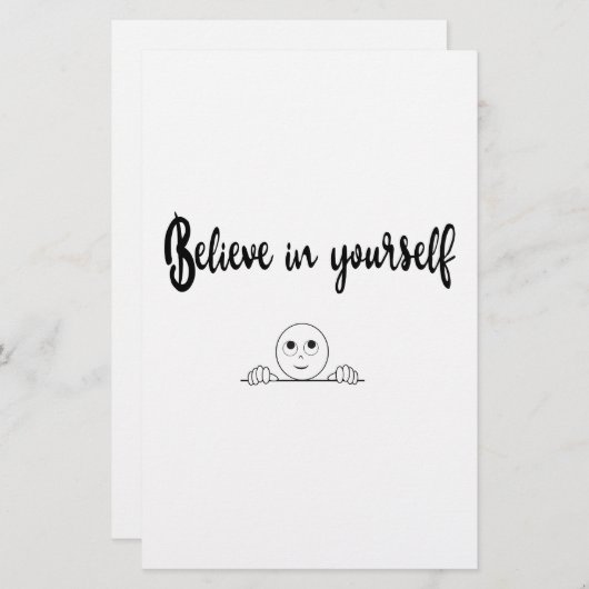 Glauben Sie an Ihren eigenen Text und Bild Briefpapier (Vorne/Hinten)