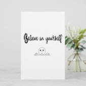 Glauben Sie an Ihren eigenen Text und Bild Briefpapier (Stehend Vorderseite)