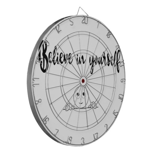 Glauben Sie an Ihren eigenen Text und Bild Dartscheibe (Vorderseite Links)