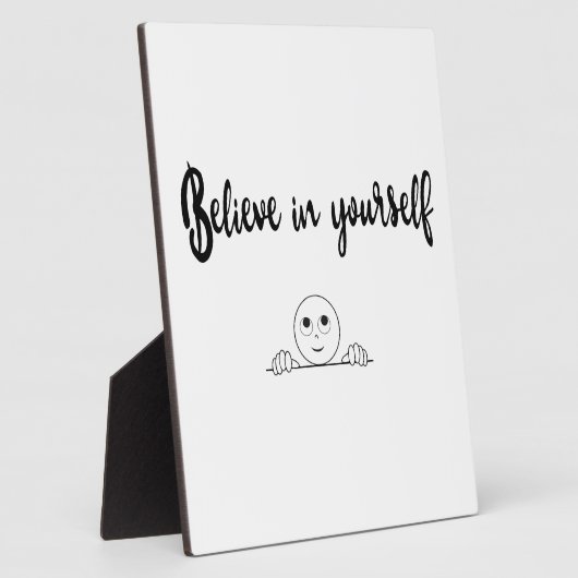 Glauben Sie an Ihren eigenen Text und Bild Fotoplatte (Seite)