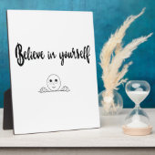 Glauben Sie an Ihren eigenen Text und Bild Fotoplatte (Seite)