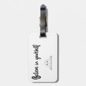 Glauben Sie an Ihren eigenen Text und Bild Gepäckanhänger (Rückseite vertikal)