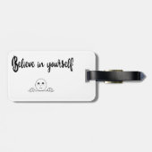 Glauben Sie an Ihren eigenen Text und Bild Gepäckanhänger (Rückseite horizontal)