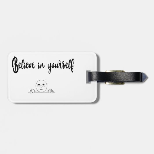 Glauben Sie an Ihren eigenen Text und Bild Gepäckanhänger (Rückseite horizontal)