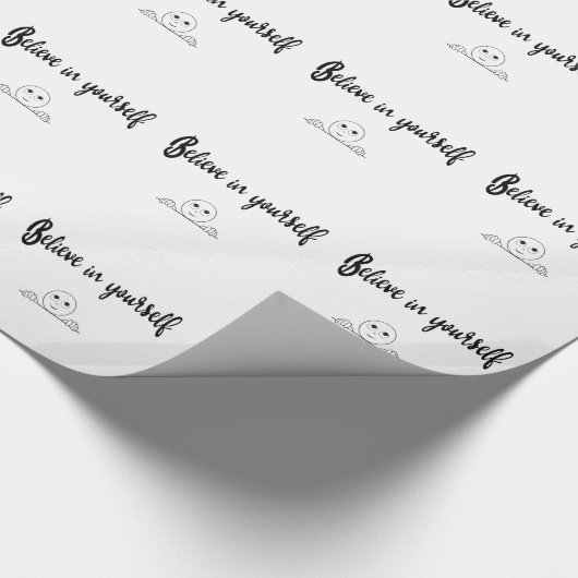 Glauben Sie an Ihren eigenen Text und Bild Geschenkpapier (Ecke)