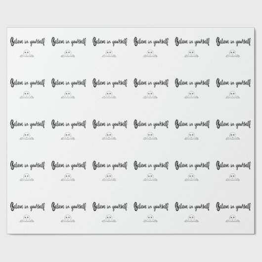 Glauben Sie an Ihren eigenen Text und Bild Geschenkpapier (Flach)