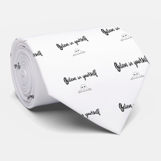 Glauben Sie an Ihren eigenen Text und Bild Krawatte (Gerollt)