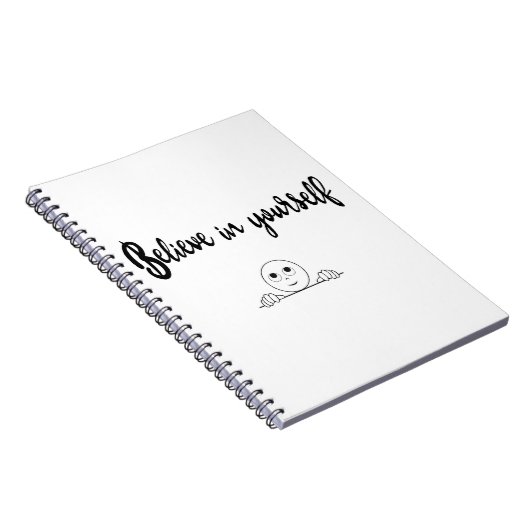 Glauben Sie an Ihren eigenen Text und Bild Notizblock (Rechte Seite)