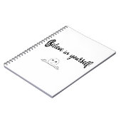 Glauben Sie an Ihren eigenen Text und Bild Notizblock (Linke Seite)