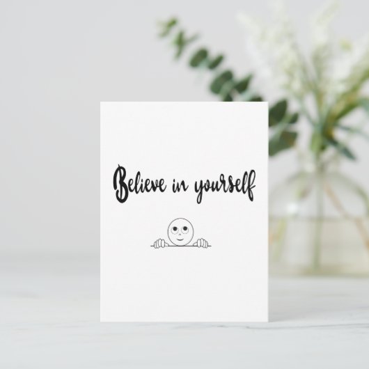 Glauben Sie an Ihren eigenen Text und Bild Postkarte (Stehend Vorderseite)