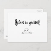 Glauben Sie an Ihren eigenen Text und Bild Postkarte (Vorne/Hinten)
