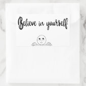 Glauben Sie an Ihren eigenen Text und Bild Rechteckiger Aufkleber (Tasche)