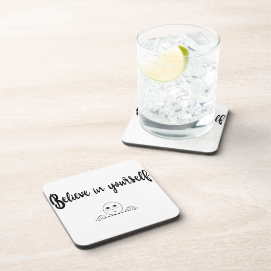 Glauben Sie an Ihren eigenen Text und Bild Untersetzer (Rechte Seite)