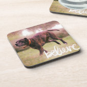 Glauben Sie an Ihren Hund Getränkeuntersetzer (Linke Seite)