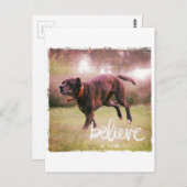 Glauben Sie an Ihren Hund Postkarte (Vorne/Hinten)