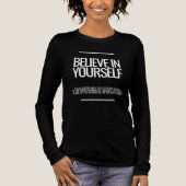 Glauben Sie an Ihren selbst langen Schläfenschlauc Tri-Blend Shirt (Vorderseite)