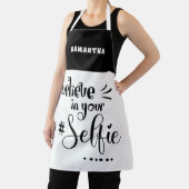 Glauben Sie an Ihren Selfie-Zitat-Namen Schwarz-we Schürze (InSitu)