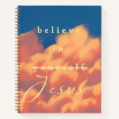 Glauben Sie an Jesus mit Clouds Bullet Notebook Notizblock (Vorderseite)
