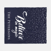Glauben Sie an Magic Midnight Blue Fleece Blanket (Vorderseite (Horizontal))