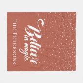 Glauben Sie an Magic Terracotta Fleece Blanket (Vorderseite (Horizontal))