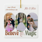 Glauben Sie an magische gerundete Lozenge-Fotos je Keramikornament (Rückseite)