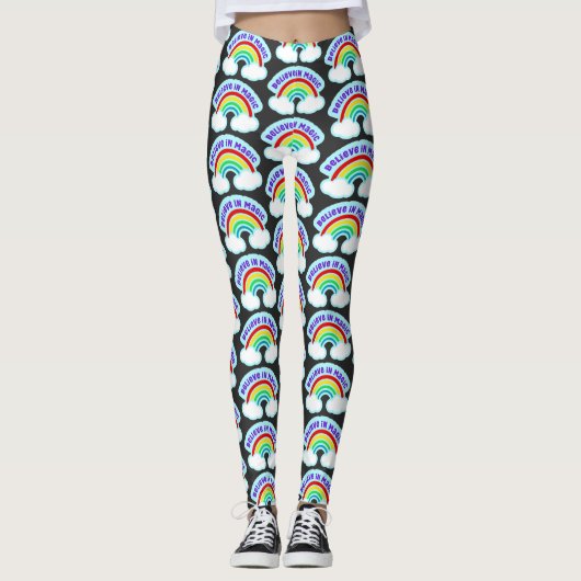 Glauben Sie an magisches Retro-Design Leggings (Vorderseite)