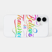 Glauben Sie an morgen - Rainbow Typografy iPhone C 16 Hülle (Rückseite (Horizontal))