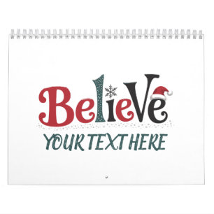 Glauben Sie an personalisierte Weihnachtsfeier Fam Kalender